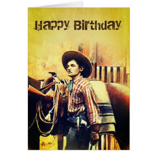  Wilde West Birthday Card (Voorkant)