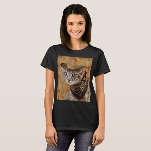 Wilde West Cat T-shirt (Voorkant volledig)