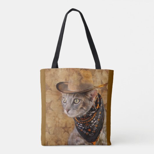 Wilde West Cat Tote Bag (Achterkant)