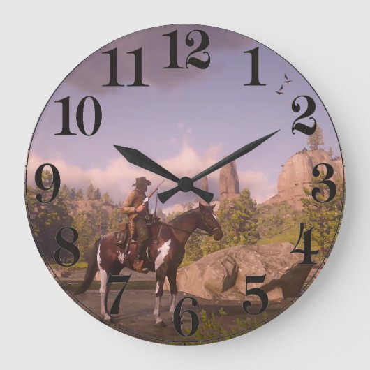 Wilde West Sunset for Acrylwall Clock Grote Klok (Voorkant)