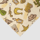 Wilde westcowboy, gekleurd met gitaar en cactus tissuepapier (Detail)