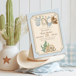 Wilde Westen Baby Cowboy 1e Verjaardag Kaart