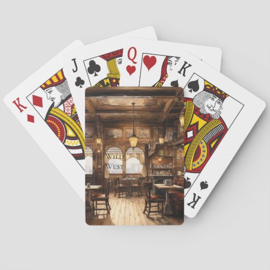 Wilde Westen Bar Saloon Pokerkaarten (Achterkant)