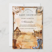 Wilde Westen Cowboy Baby Shower Kaart (Voorkant)