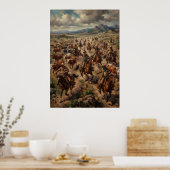Wilde Westen Cowboy Veeveeart Poster (Keuken)