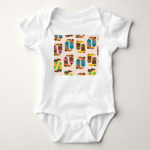 Wilde Westen Cowboylaarzen: Mode Concept Patroon Romper
