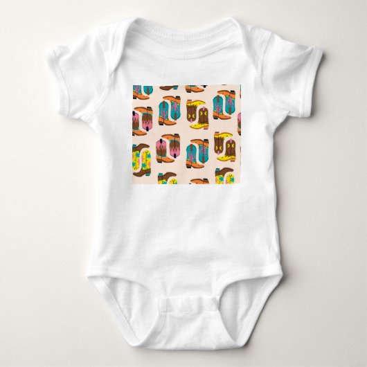 Wilde Westen Cowboylaarzen: Mode Concept Patroon Romper (Voorkant)