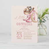 Wilde Westen Kleine Cowgirl Baby Meisje Shower Kaart (Staand voorkant)