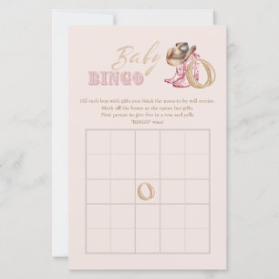 Wilde Westen Kleine Cowgirl Baby Shower Bingo Spel