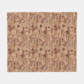 Wilde Westen Rodeo Cowboy Broncos Saloon Fleece Deken (Voorkant (Horizontaal))