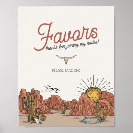 Wilde Westen Rodeo feest aankondiging bord Poster