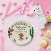 Wilde Westen Ruw Cowboysfeest Papieren Bordje (Feest)