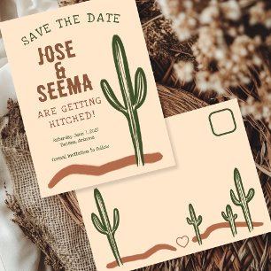 Wilde Westen Saguaro Cactus Handgetekend Op Maat S Briefkaart