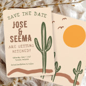 Wilde Westen Saguaro Cactus Handgetekend Op Maat Save The Date