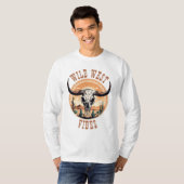 Wilde Westen-sfeer Koeienschedel T-shirt (Voorkant volledig)