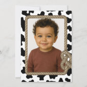 Wilde Westen Western 1e Rodeo Verjaardagsfeest Kaart (Achterkant)