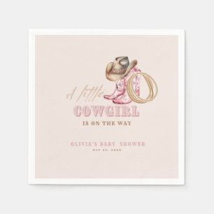 Wilde Western Kleine Cowgirl Baby Shower Feest Servet