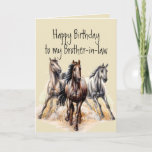 Wilde Westerne paarden Birthday Brother-in-law Kaart<br><div class="desc">Wilde Westerne paarden Birthday Brother-in-law Boerderij Animal Dingen waar je van geniet voor degene die van paarden houdt</div>
