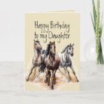 Wilde Westerne paarden Birthday Daughter Animal Kaart<br><div class="desc">Wilde Westerne paarden Birthday Daughter Boerderij Animal Dingen die je leuk vindt voor degene die van paarden houdt</div>