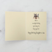 Wilde Westerne paarden Birthday Daughter-in-law Kaart (Binnen)
