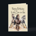 Wilde Westerne paarden Birthday Son-in-law Animal Kaart<br><div class="desc">Wilde Westerne paarden Birthday Son-in-law Boerderij Animal Dingen waar je van houdt voor degene die van paarden houdt</div>