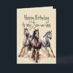 Wilde Westerne paarden Birthday Son-in-law Animal Kaart<br><div class="desc">Wilde Westerne paarden Birthday Son-in-law Boerderij Animal Dingen waar je van houdt voor degene die van paarden houdt</div>