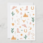 Wilde Westerne uitnodiging van eerste verjaardag (Achterkant)