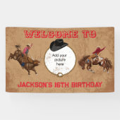  wilde westerne verjaardag spandoek (Horizontaal)