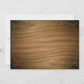 Wilde Westerse Land Touw Laarzen & Hoed Uitnodigin Kaart (Achterkant)