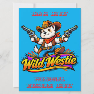 Wilde Westie Cowboy Hond Kaart