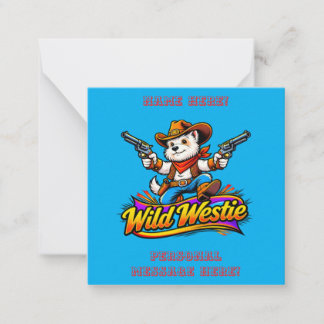 Wilde Westie Cowboy Hond Notitiekaartje