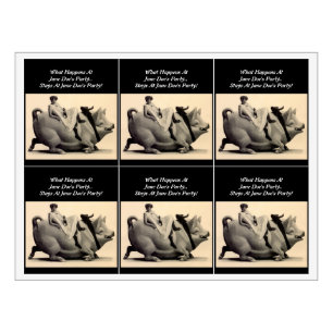 Wilde wijn rijdt de varkensmeisjes de nacht door d etiket