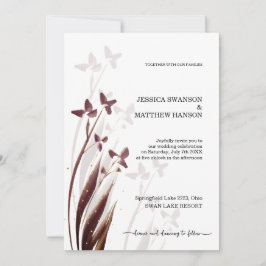 Wilde & wijnbevlekte waterverf bloemen kaart