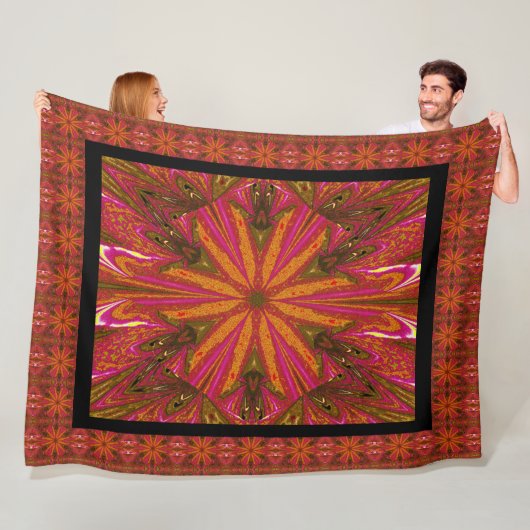 Wilde wilde bloemen 12 fleece deken (In situ)