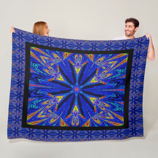 Wilde wilde bloemen 15 fleece deken (In situ)