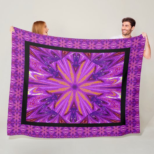 Wilde wilde bloemen 17 fleece deken (In situ)