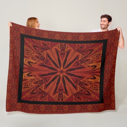 Wilde wilde bloemen 19 fleece deken (In situ)