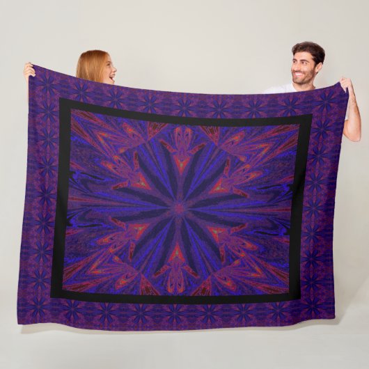 Wilde wilde bloemen 24 fleece deken (In situ)