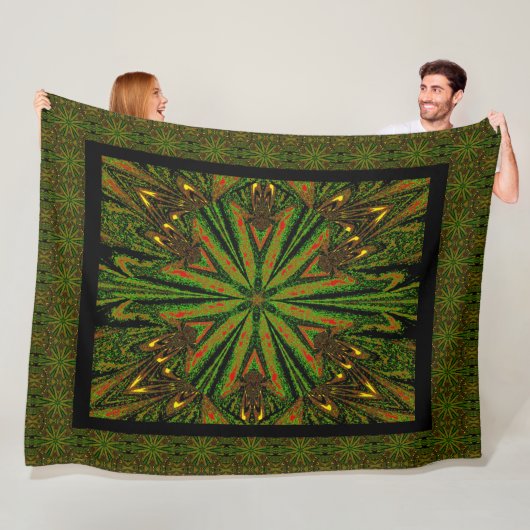 Wilde wilde bloemen 26 fleece deken (In situ)