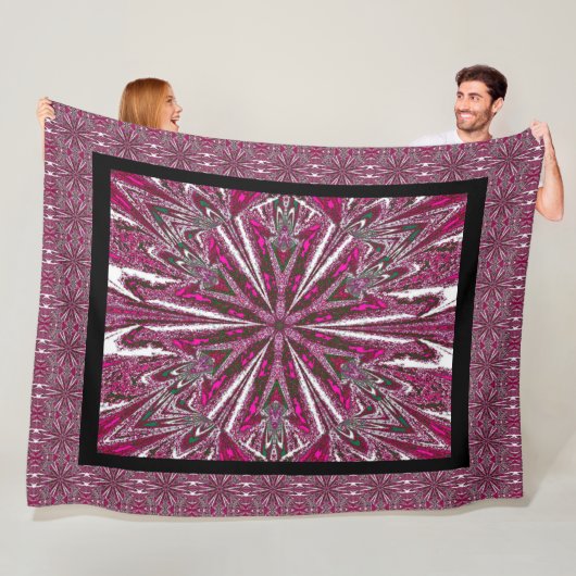 Wilde wilde bloemen 34 fleece deken (In situ)