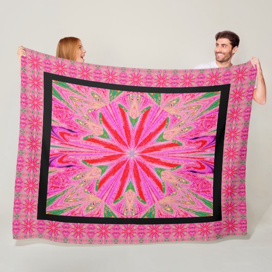 Wilde wilde bloemen 8 fleece deken (In situ)