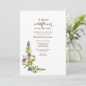 Wilde wilde bloemen Uitnodiging (Staand voorkant)