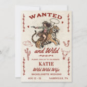 Wilde Wilde Vrouw Bruidsmeisje Weekend Itinerarium Kaart (Voorkant)