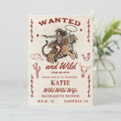 Wilde Wilde Vrouw Bruidsmeisje Weekend Itinerarium Kaart (Staand voorkant)