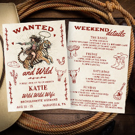 Wilde Wilde Vrouw Bruidsmeisje Weekend Itinerarium Kaart