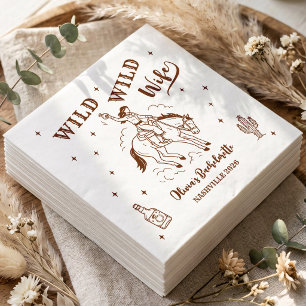 Wilde Wilde Vrouw Western Bachelorette-feest Servet
