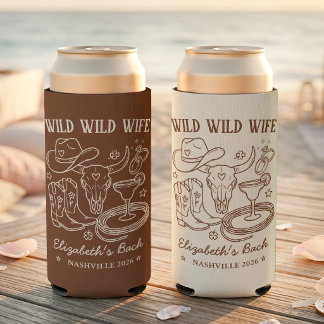 Wilde Wilde West Cowgirl Western Bachelorette Slan Seltzer Blikjeskoeler