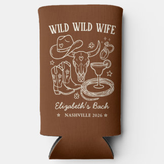 Wilde Wilde West Cowgirl Western Bachelorette Slan Seltzer Blikjeskoeler
