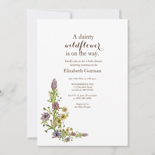 Wilde Wildebloemen Kaart (Voorkant)