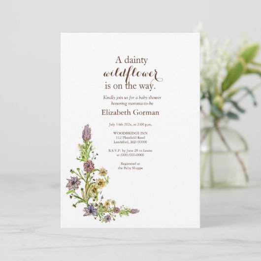 Wilde Wildebloemen Kaart (Staand voorkant)